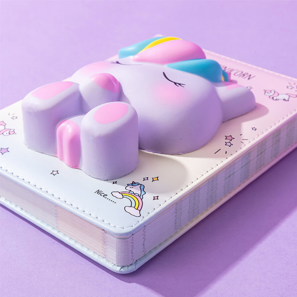 Imagem adicional do produto BLOCO NOTAS 194X165MM SQUISHY I LIKE UNICORN 128FLS