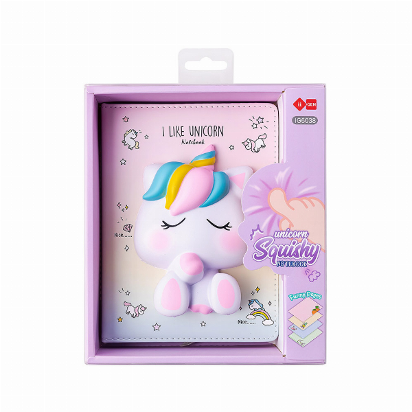 Imagem adicional do produto BLOCO NOTAS 194X165MM SQUISHY I LIKE UNICORN 128FLS