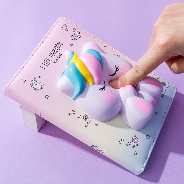 Imagem adicional do produto BLOCO NOTAS 194X165MM SQUISHY I LIKE UNICORN 128FLS