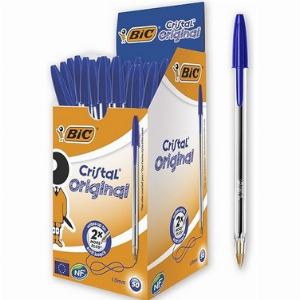 Imagem adicional do produto 50 ESFEROGR&Aacute;FICA BIC CRISTAL MEDIA AZUL ESCRITA NORMAL  (EM CAIXA DE 50)