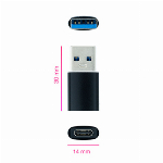 Imagem adicional do produto ADAPTADOR USB-A MACHO / USB-C FEMEA PRETO